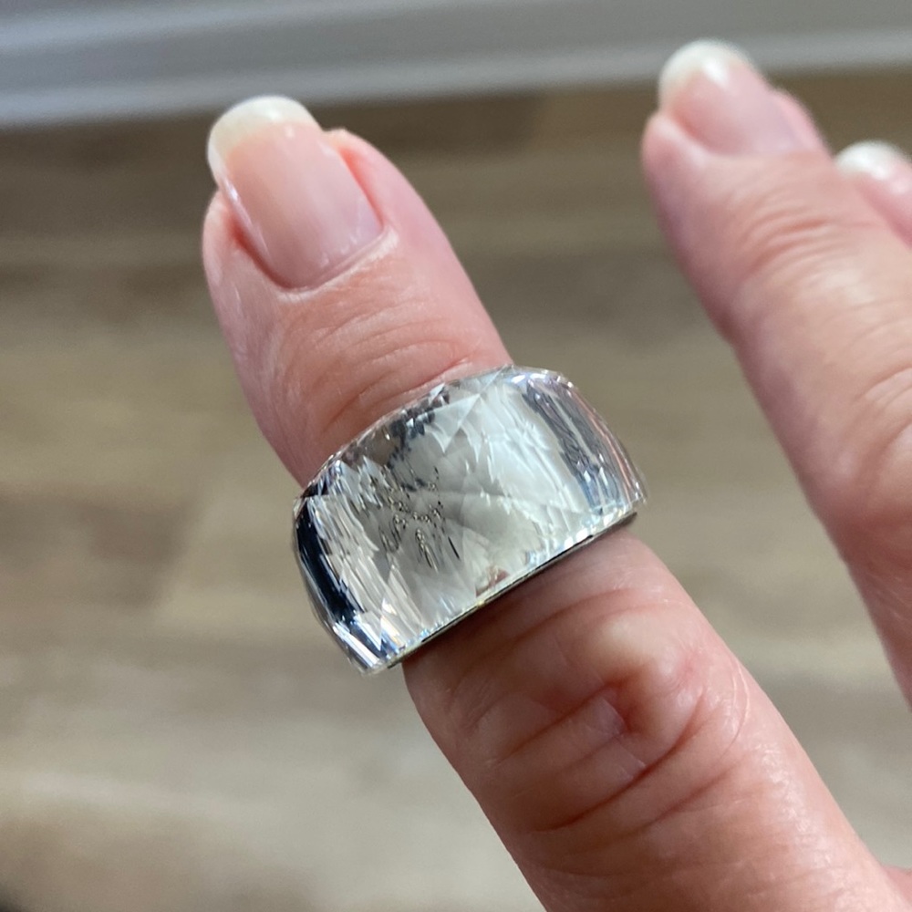 Swarovski crystal clear ring size 6.
